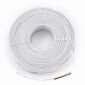Cableexpert Beige Flaches Telefonkabel, geflochtener Draht, 100 Meter