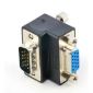 15 HD-VGA-Gender-Changer-Adapter, 90° abgewinkelt, weiblich-männlich