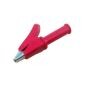 1 * Metall-Krokodilklemme mit Kunststoffgriff, rot, unterstützt 4-mm-Bananenstecker