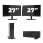 Atrust t176L USFF - Intel Atom x5-E8000 - 8GB RAM - 256GB SSD - Windows 11 + 2x 27 Zoll Monitor
