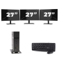 Atrust t176L USFF - Intel Atom x5-E8000 - 8GB RAM - 256GB SSD - Windows 11 + 3x 27 Zoll Monitor