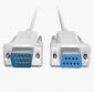 DB9-Nullmodemkabel (Stecker auf Buchse), 1,5 m, Weiß