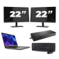 Dell Latitude 3440 - Intel Core i3 13. Generation - 14 Zoll - 16GB RAM - 256GB SSD - Windows 11 Home + 2x 22 Zoll Monitor
