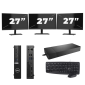 Dell OptiPlex 5080 USFF – Intel Core i5 (10. Generation) – 8 GB RAM – 256 GB SSD – Windows 11 + 3 x 27-Zoll-Monitor