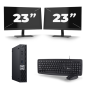 Dell Optiplex 7070 Micro USFF – Intel Core i5 der 9. Generation – 8 GB RAM – 256 GB SSD – Windows 11 + 2 x 23 Zoll Monitor