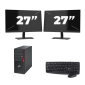 Fujitsu Esprimo P910 Micro-Tower – Intel Core i5 (3. Generation) – 8 GB RAM – 256 GB SSD – Windows 10 + 2 x 27-Zoll-Monitor