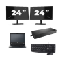 Fujitsu LIFEBOOK E5410 – Intel Core i3 der 10. Generation – 14 Zoll – 8 GB RAM – 256 GB SSD – Windows 11 Home + 2 x 24 Zoll Monitor