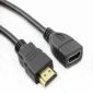 HDMI V1.4-Verlängerungskabel, schwarz, 30 cm