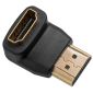 HDMI M/F 90° Adapter vergoldet