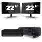 HP EliteDesk 800 G6 USFF - Intel Core i7 10. Generation - 16GB RAM - 256GB SSD - Windows 11 + 2x 22 Zoll Monitor