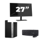 HP Prodesk 600 G5 Micro Tower – Intel Core i7 (8. Generation) – 8 GB RAM – 256 GB SSD – Windows 11 + 1x 27-Zoll-Monitor