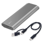 512 GB M.2 SATA SSD + Hochgeschwindigkeitsgehäuse 3.1 USB C (PCIe 10 Gbit/s) – Aluminium