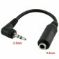 Stereo-Klinken-Konverterkabel 2,5 mm auf 3,5 mm, 15 cm (M/F)