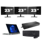Lenovo Thinkpad L13 Yoga Gen 3 - Intel Core i5 12. Generation - 13 Zoll - Touch - 16GB RAM - 256GB SSD - Windows 11 Home + 3x 23 Zoll Monitor