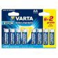 VARTA High Energy Alkaline-Batterie, AA/LR6, 1,5 V, 6+2 Gratis!