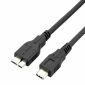 USB-C-auf-Micro-USB-3.0-Typ-B-Kabel (Micro BM/CM), Schwarz, 200 cm