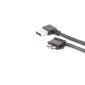 Rechtwinkliges USB 3.0-zu-rechtwinkliges Micro-USB-B-3.0-Konverterkabel, 27 cm