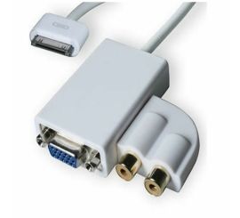 Apple iPad Dock-Anschluss an VGA + Audio-Kabel