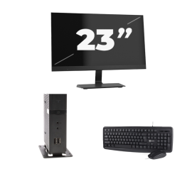 Atrust t176 USFF - Intel Atom x5-E8000 - 8GB RAM - 256GB SSD - Windows 11 + 1x 23 Zoll Monitor