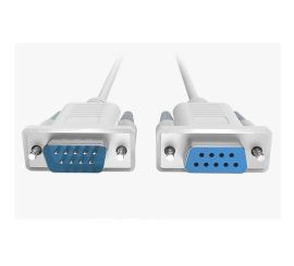 DB9-Nullmodemkabel (Stecker auf Buchse), 3 m, Weiß