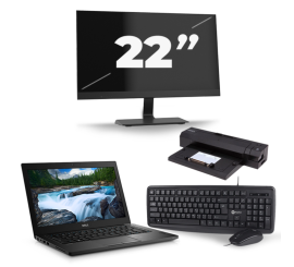 Dell Latitude 7390 – Intel Core i7-8. Generation – 13 Zoll – 8GB RAM – 256 GB SSD – Windows 11 + 1 x 22 Zoll Monitor