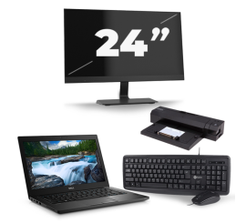 Dell Latitude 7390 – Intel Core i7-8. Generation – 13 Zoll – 8GB RAM – 256 GB SSD – Windows 11 + 1 x 24 Zoll Monitor