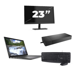 Dell Latitude 7410 - Intel Core i5-10e Generatie - 14 inch - 16GB RAM - 256GB SSD - Windows 11 Home + 1x 23 inch Monitor