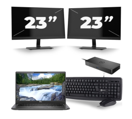 Dell Latitude 7420 – Intel Core i5 der 11. Generation – 14 Zoll – 16 GB RAM – 256 GB SSD – Windows 11 Home + 2 x 23 Zoll Monitor