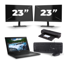 Dell Latitude 7490 – Intel Core i5-8. Generation – 14 Zoll – 8GB RAM – 256 GB SSD – Windows 11 + 2x 23 Zoll Monitor