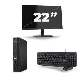 Dell Optiplex 3070 Micro USFF – Intel Core i5 der 9. Generation – 8 GB RAM – 256 GB SSD – Windows 11 + 1 x 22 Zoll Monitor