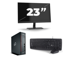 Fujitsu Esprimo Q556 USFF – Intel Core i5 der 6. Generation – 8 GB RAM – 256 GB SSD – Windows 11 + 1 x 23 Zoll Monitor