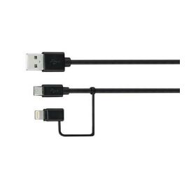 Goji 2in1 Datenkabel MFI Lightning & microUSB 1m Schwarz