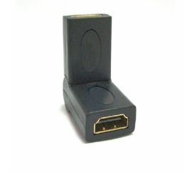 HDMI-Buchse auf Buchse, rechtwinkliger 90-180-Grad-Adapter, vergoldet
