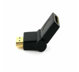 HDMI-Stecker auf Buchse, rechtwinkliger 90-180-Grad-Adapter, vergoldet