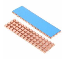 Kupferkühlkörper mit Wärmeleitpad für (M.2) NGFF 2280 SSD, Gold