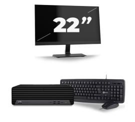 HP EliteDesk 800 G6 USFF - Intel Core i3-10. Generacji - 8GB RAM - 256GB SSD - Windows 11 + 1x 22 cal Monitor