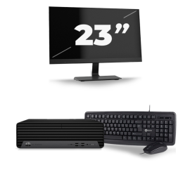 HP EliteDesk 800 G6 USFF - Intel Core i3-10. Generacji - 8GB RAM - 256GB SSD - Windows 11 + 1x 23 cal Monitor