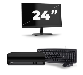 HP EliteDesk 800 G6 USFF - Intel Core i3-10. Generacji - 8GB RAM - 256GB SSD - Windows 11 + 1x 24 cal Monitor