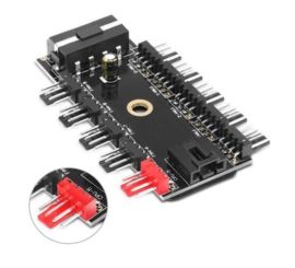 Lüfter-Hub, CPU-Kühl-HUB, 10-Port, 12 V, 4-poliger Lüfter, PWM-Hub, Molex-Controller