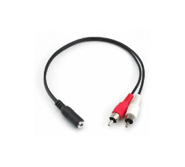 Klinke 3,5 mm Stereo-Buchse auf Dual-RCA-Stereo-Audio-Adapterkabel, 0,2 m