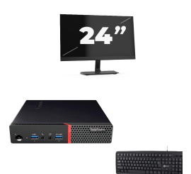 Lenovo ThinkCentre M700 USFF - Intel Core i5-6. Generacji - 8GB RAM - 256GB SSD - Windows 11 + 1x 24 cal Monitor