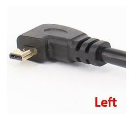 Mini-HDMI-Stecker auf HDMI-Buchse, links abgewinkelt, 17 cm