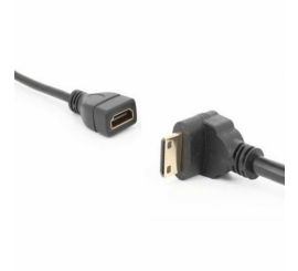 Abwärtswinkel-Mini-HDMI-Stecker auf HDMI-Buchse, 17 cm
