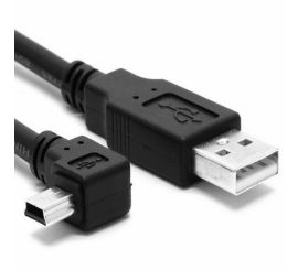 Mini-USB-auf-USB-2.0-Kabel, 90°-Winkel, Länge 50 cm