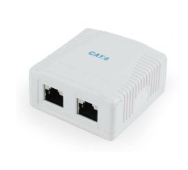 CAT6 FTP 2-Port-Aufputzdose