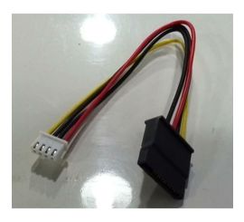 4-Pin-Disketten-FDD-Buchse auf 15-Pin-SATA-Buchse, Stromkabel, 20 cm