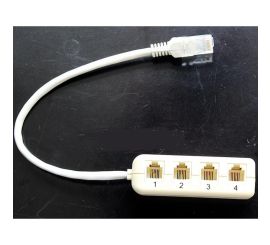 Netzwerk-RJ45-zu-RJ11-Adapter (1 bis 4).