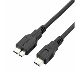 USB-C-auf-Micro-USB-3.0-Typ-B-Kabel (Micro BM/CM), Schwarz, 200 cm