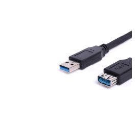 USB 3.0 A-Stecker auf A-Buchse, schwarz, 1M, CU0041