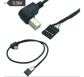 USB-Typ-B-Stecker auf 9-poliges USB-Kabel, 30 cm, schwarz